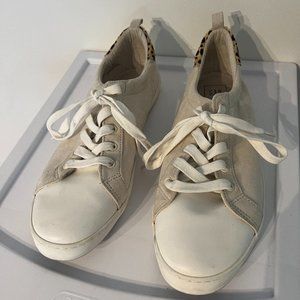 Gap tennis shoes, size 9, white with cheetah print.